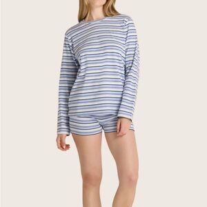 SET Active Blue and White Striped Jersey set